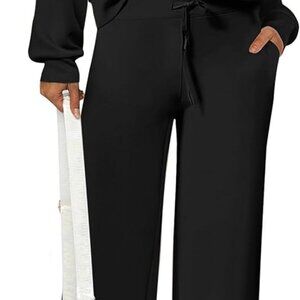 Women's Casual 2 Piece Outfit Set in Black